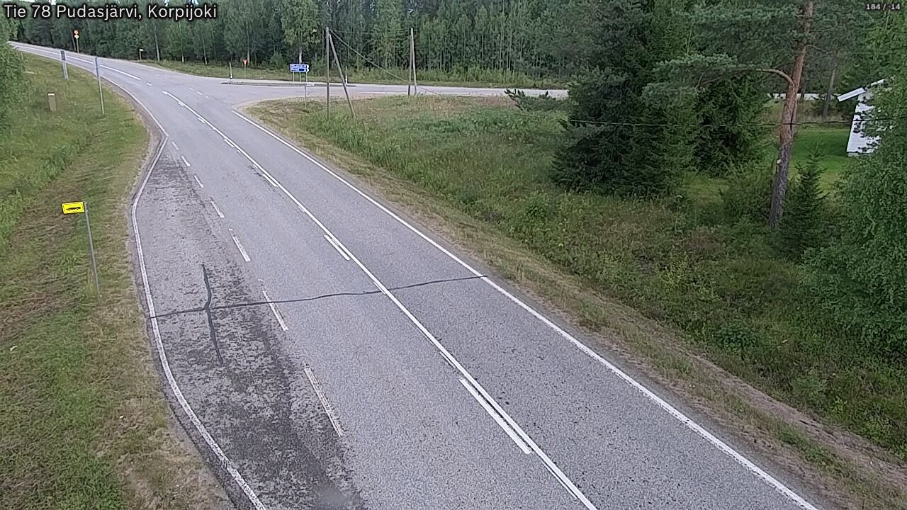 Kelikamerat Kuva Tie 78 Pudasjärvi, Korpijo, Pudasjärvi, Pohjois-Pohjanmaa
