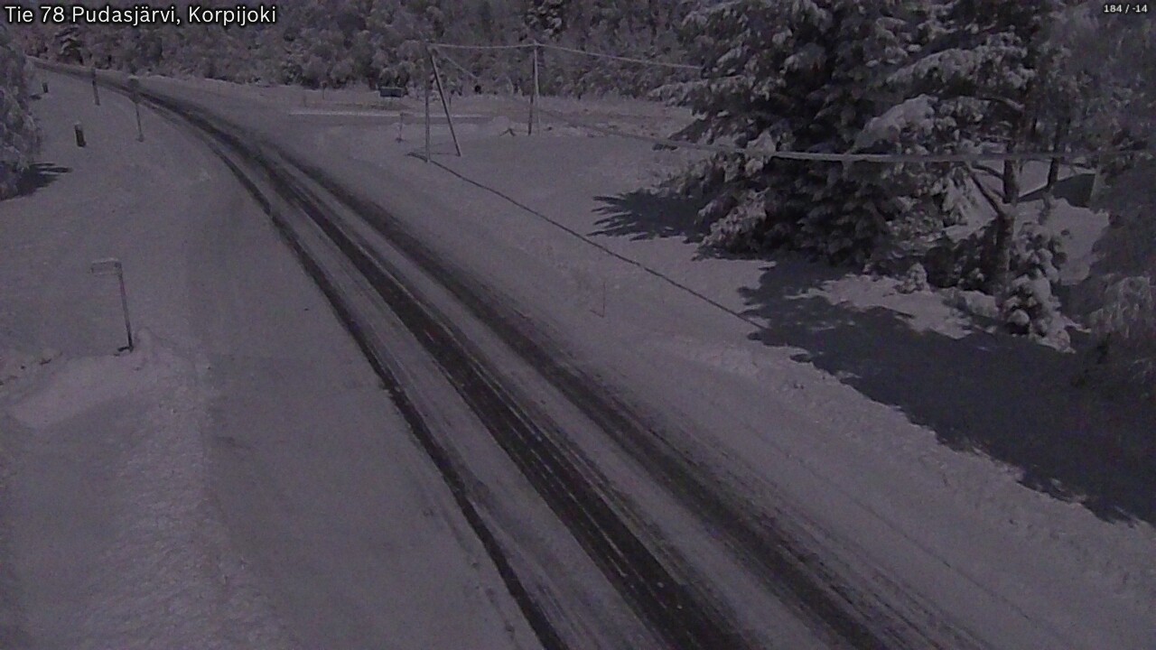 Kelikamerat Kuva Tie 78 Pudasjärvi, Korpijo, Pudasjärvi, Pohjois-Pohjanmaa