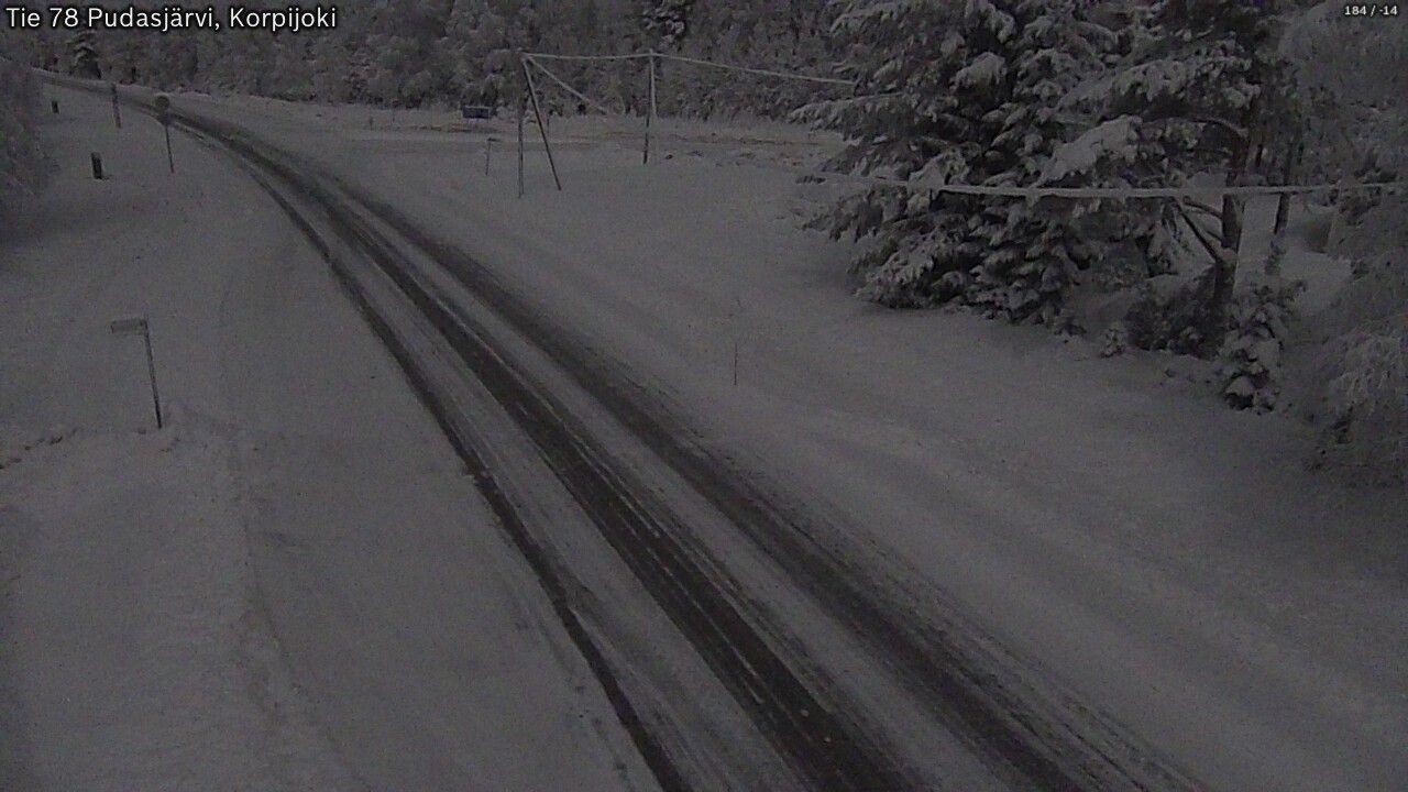 Kelikamerat Kuva Tie 78 Pudasjärvi, Korpijo, Pudasjärvi, Pohjois-Pohjanmaa