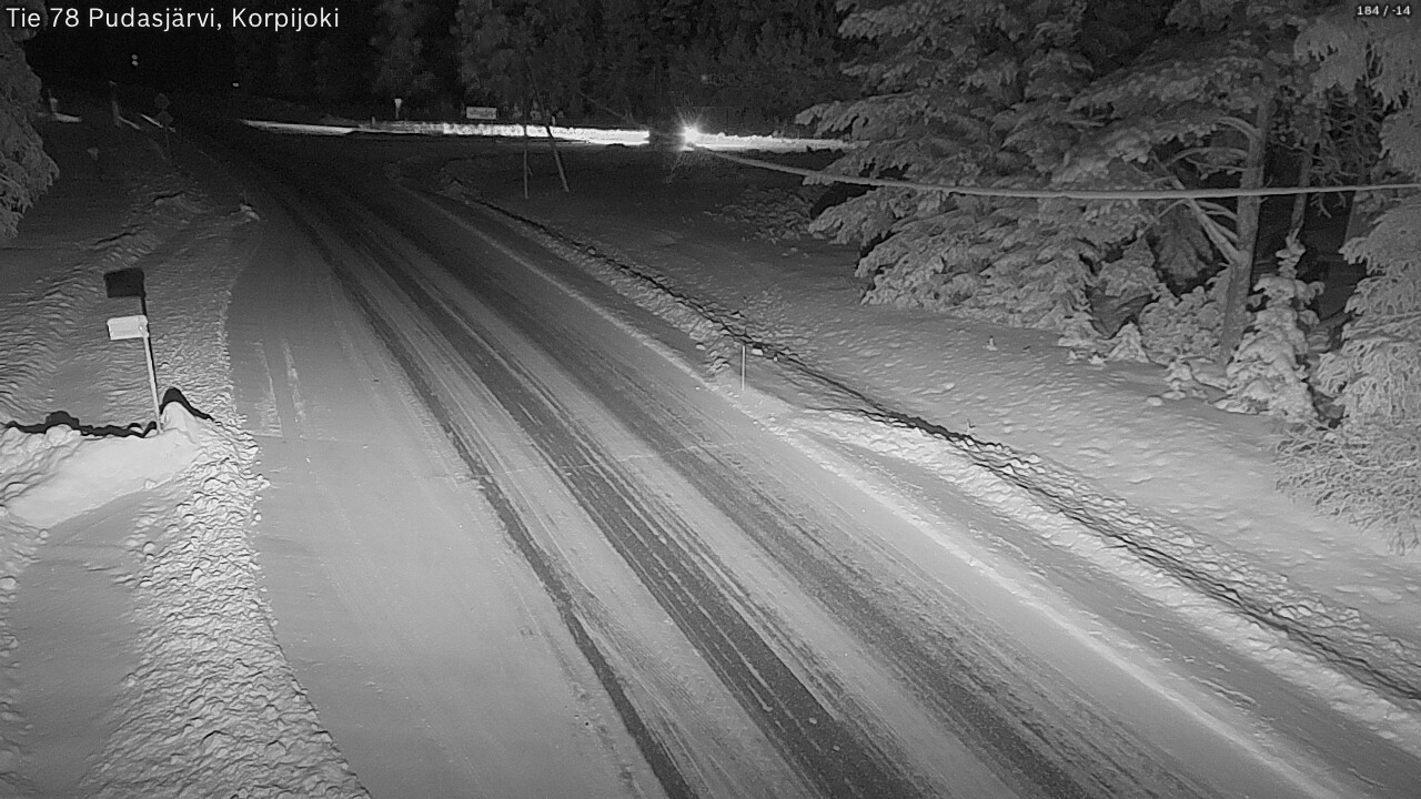 Kelikamerat Kuva Tie 78 Pudasjärvi, Korpijo, Pudasjärvi, Pohjois-Pohjanmaa