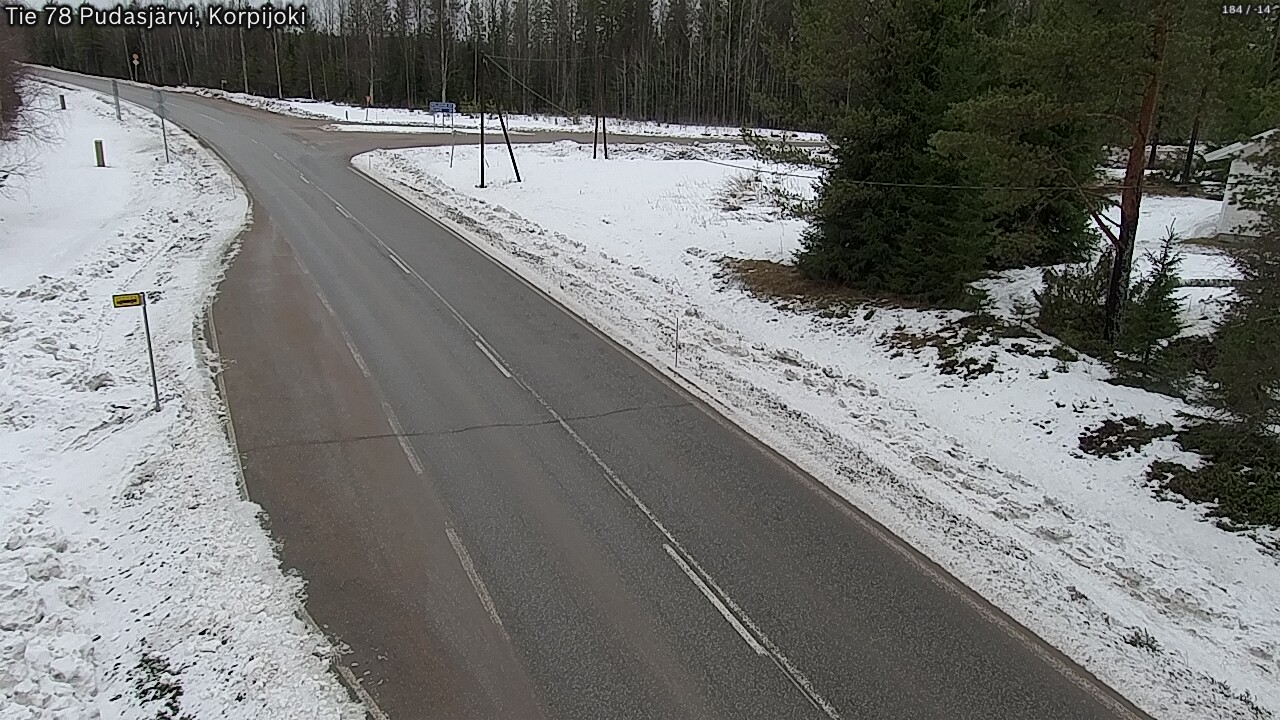 Kelikamerat Kuva Tie 78 Pudasjärvi, Korpijo, Pudasjärvi, Pohjois-Pohjanmaa