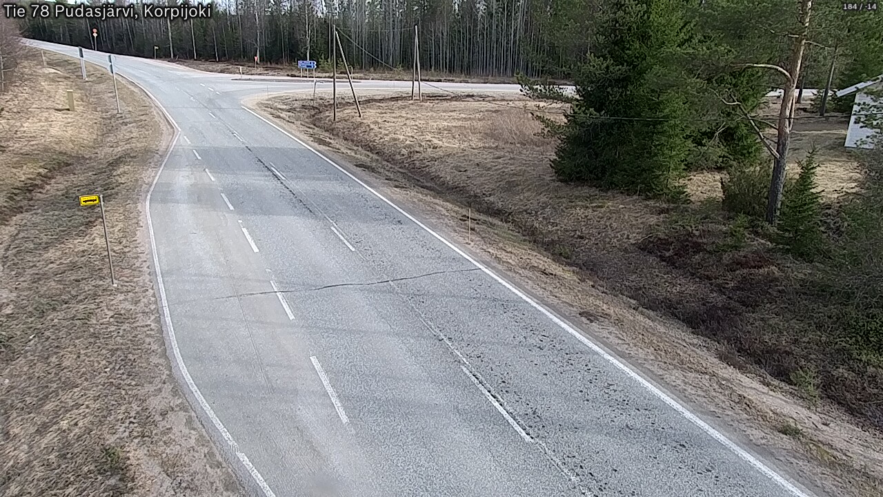Kelikamerat Kuva Tie 78 Pudasjärvi, Korpijo, Pudasjärvi, Pohjois-Pohjanmaa