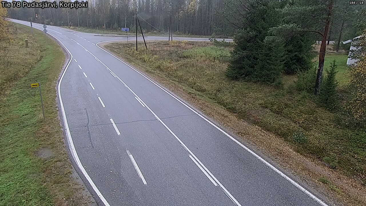 Weather Camera Image Väg 78 Pudasjärvi, Korpijoki, Pudasjärvi, Pohjois-Pohjanmaa