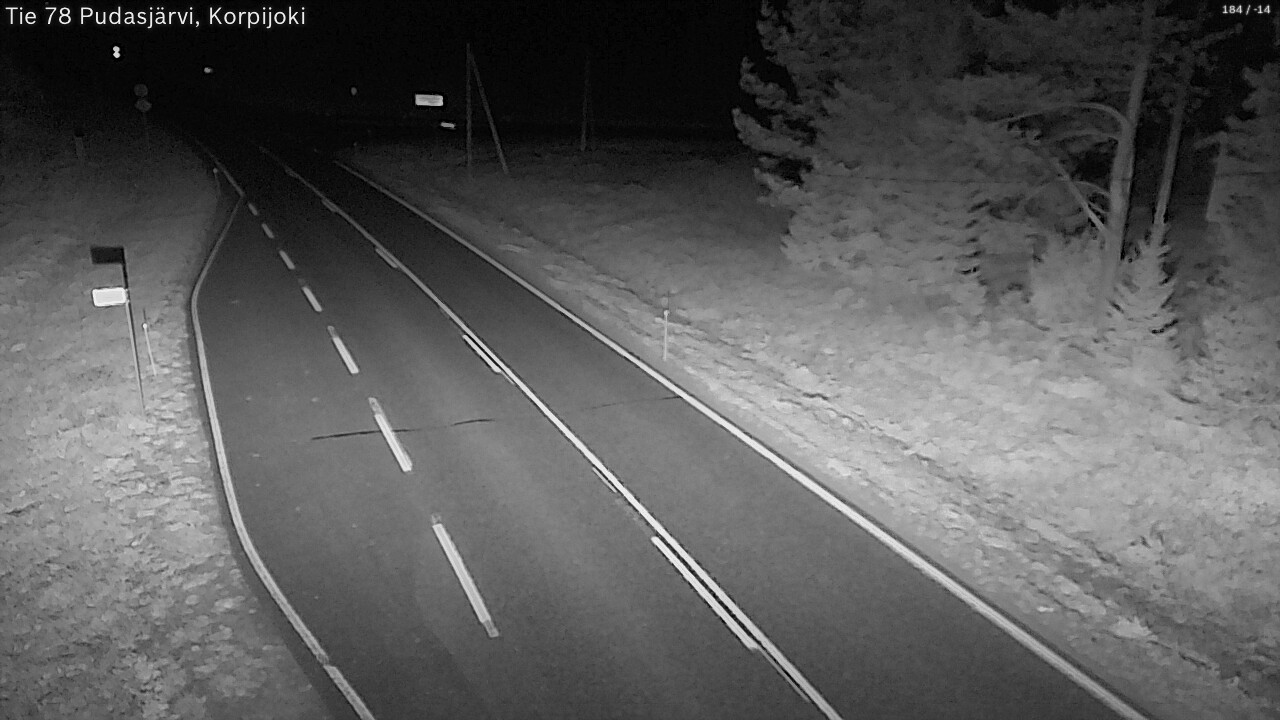Kelikamerat Kuva Tie 78 Pudasjärvi, Korpijo, Pudasjärvi, Pohjois-Pohjanmaa