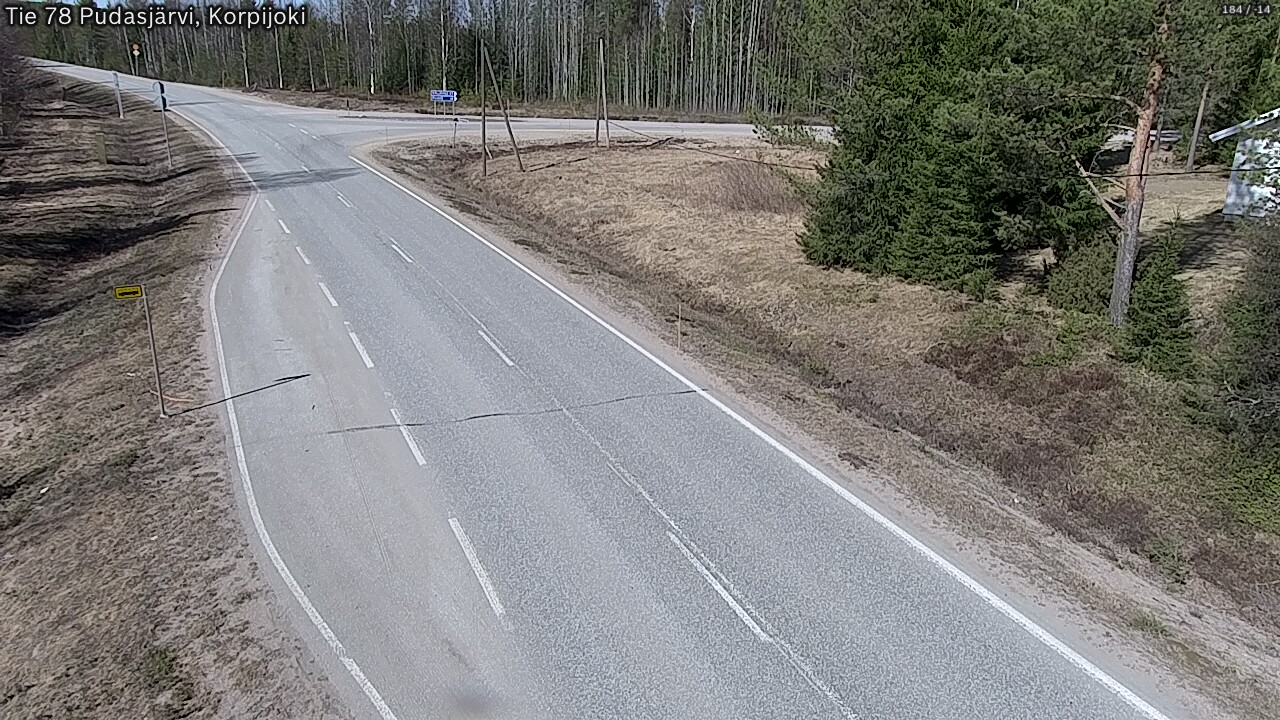 Kelikamerat Kuva Tie 78 Pudasjärvi, Korpijo, Pudasjärvi, Pohjois-Pohjanmaa