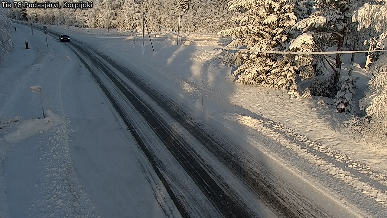 Weather Camera Image Road 78 Pudasjärvi, Korpijoki, Pudasjärvi, Pohjois-Pohjanmaa