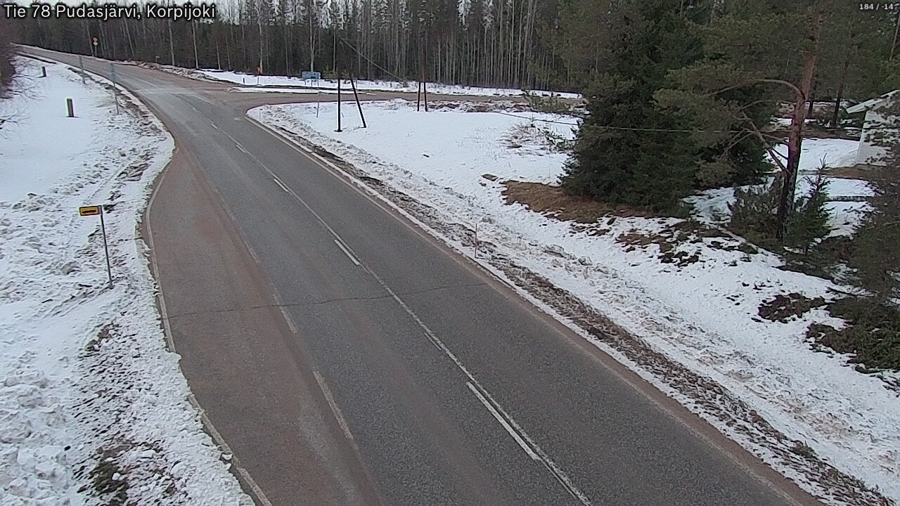 Kelikamerat Kuva Tie 78 Pudasjärvi, Korpijo, Pudasjärvi, Pohjois-Pohjanmaa