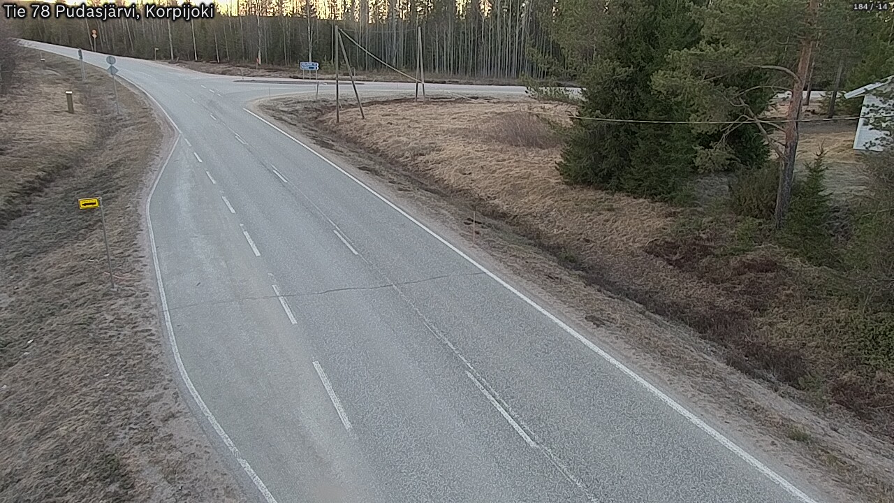 Kelikamerat Kuva Tie 78 Pudasjärvi, Korpijo, Pudasjärvi, Pohjois-Pohjanmaa