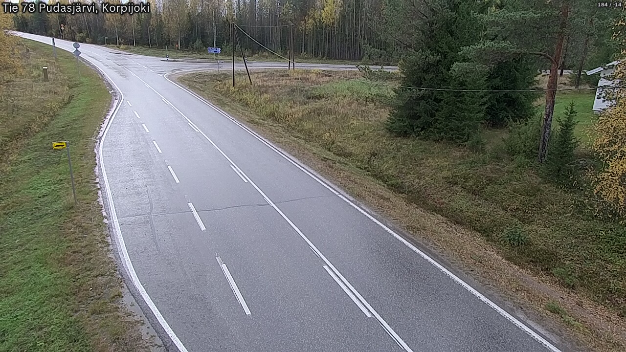 Weather Camera Image Road 78 Pudasjärvi, Korpijoki, Pudasjärvi, Pohjois-Pohjanmaa