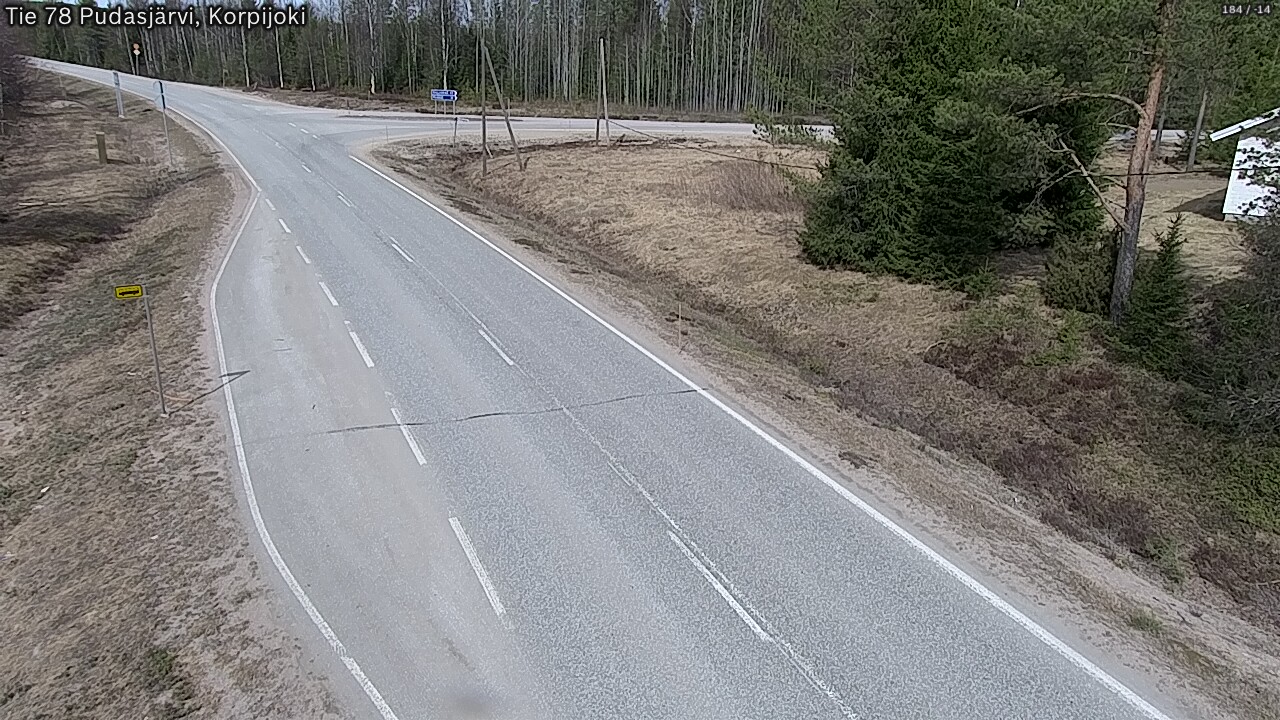 Kelikamerat Kuva Tie 78 Pudasjärvi, Korpijo, Pudasjärvi, Pohjois-Pohjanmaa