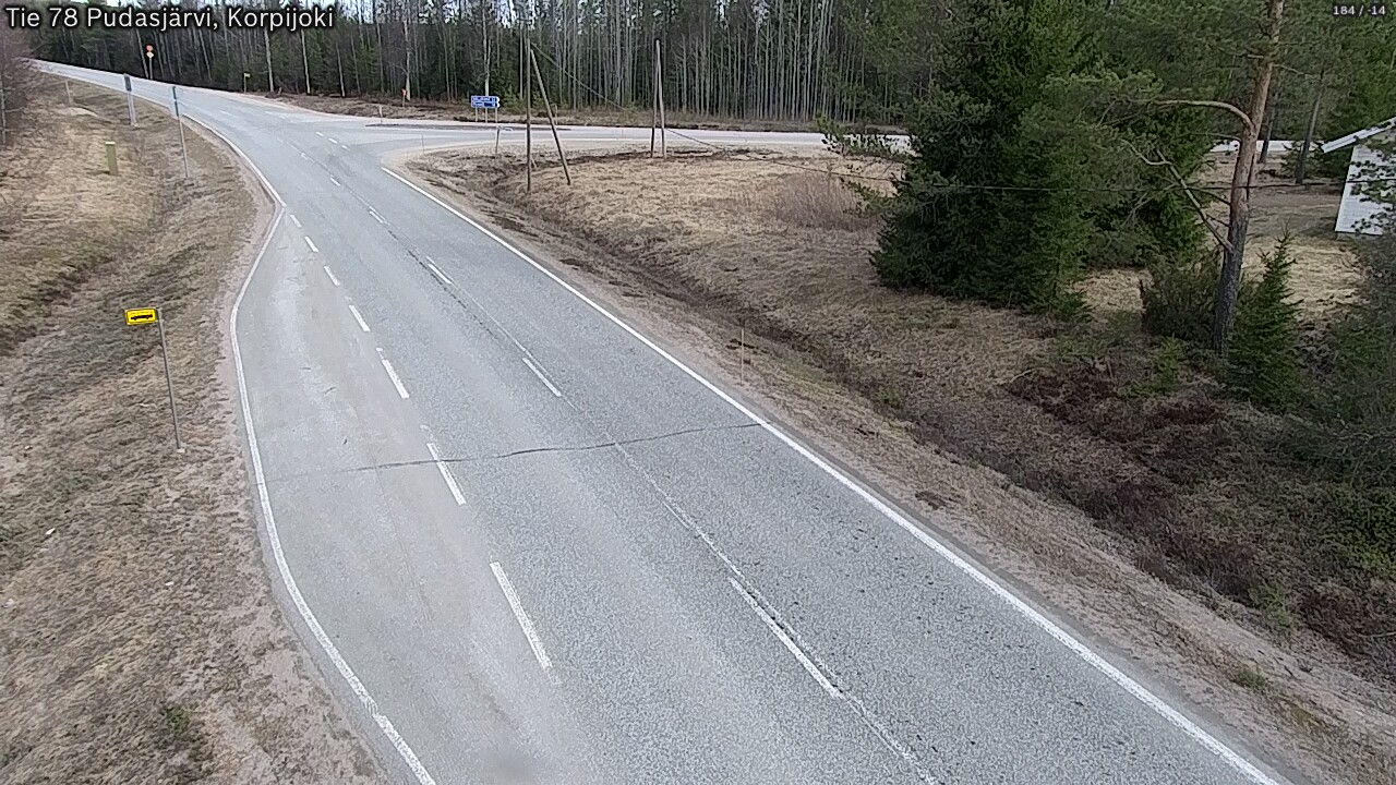 Kelikamerat Kuva Tie 78 Pudasjärvi, Korpijo, Pudasjärvi, Pohjois-Pohjanmaa