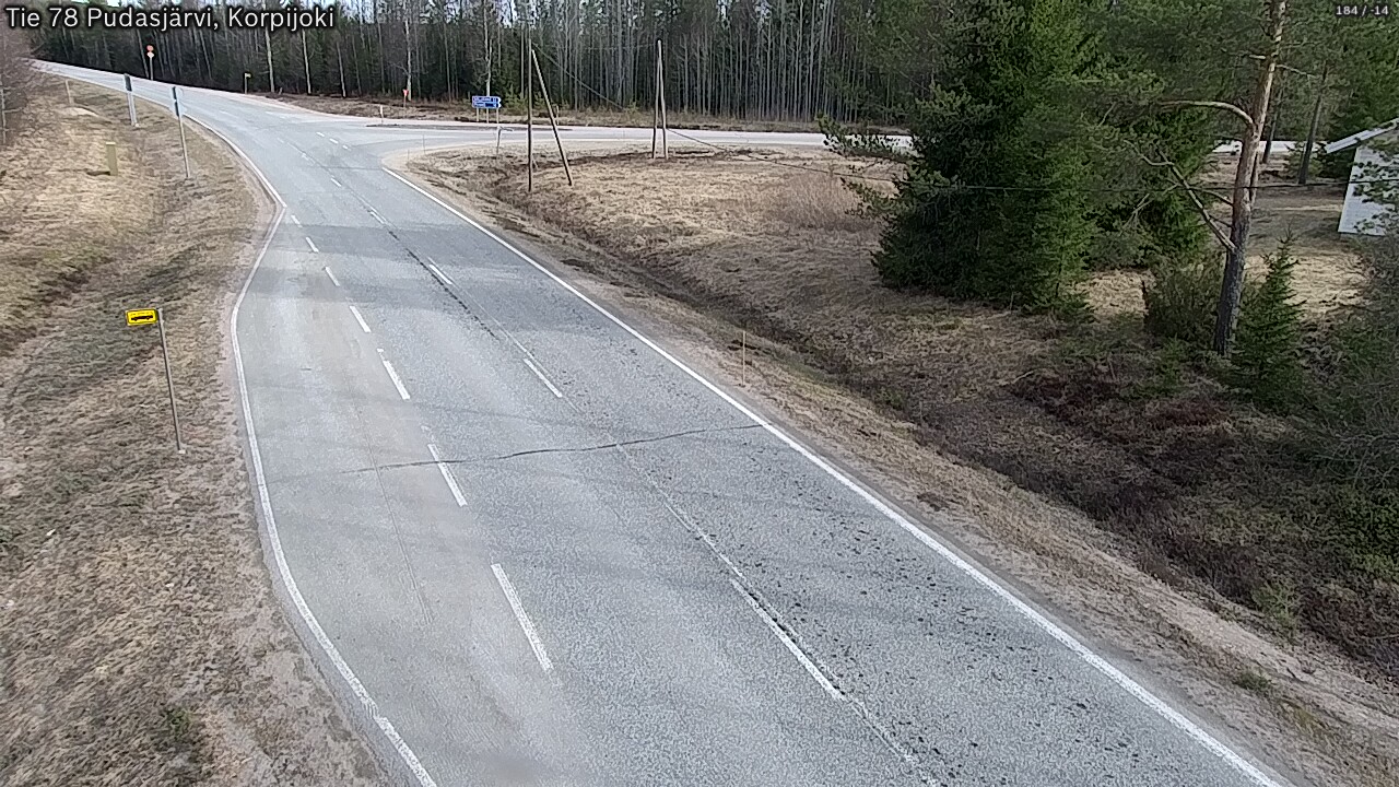 Kelikamerat Kuva Tie 78 Pudasjärvi, Korpijo, Pudasjärvi, Pohjois-Pohjanmaa