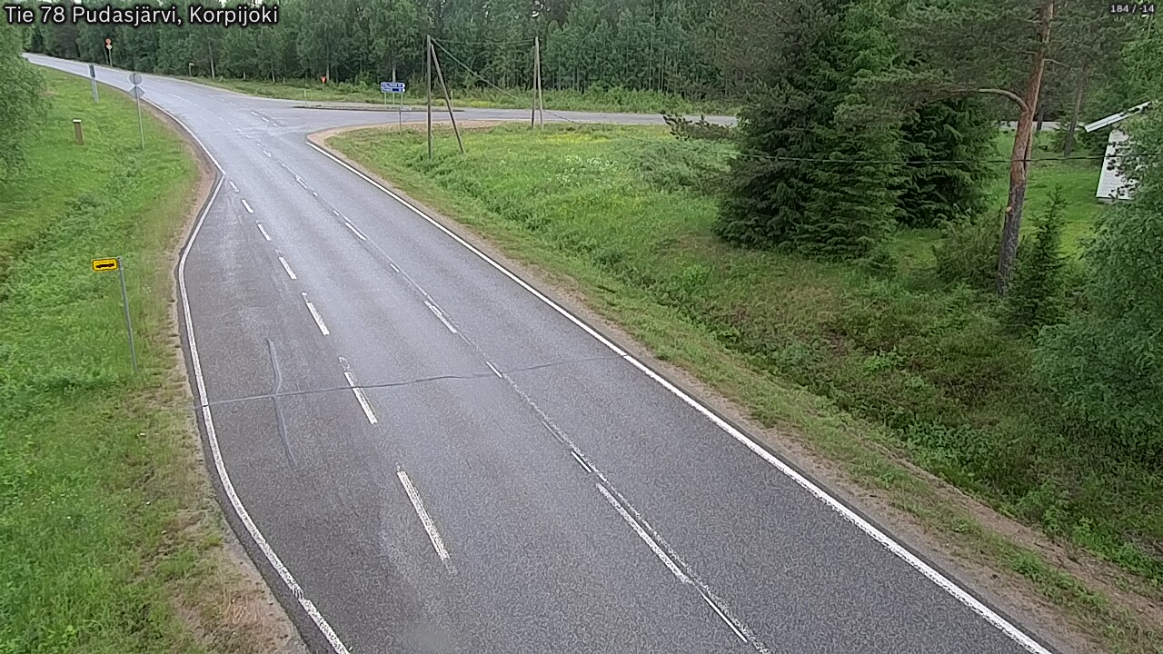 Kelikamerat Kuva Tie 78 Pudasjärvi, Korpijo, Pudasjärvi, Pohjois-Pohjanmaa
