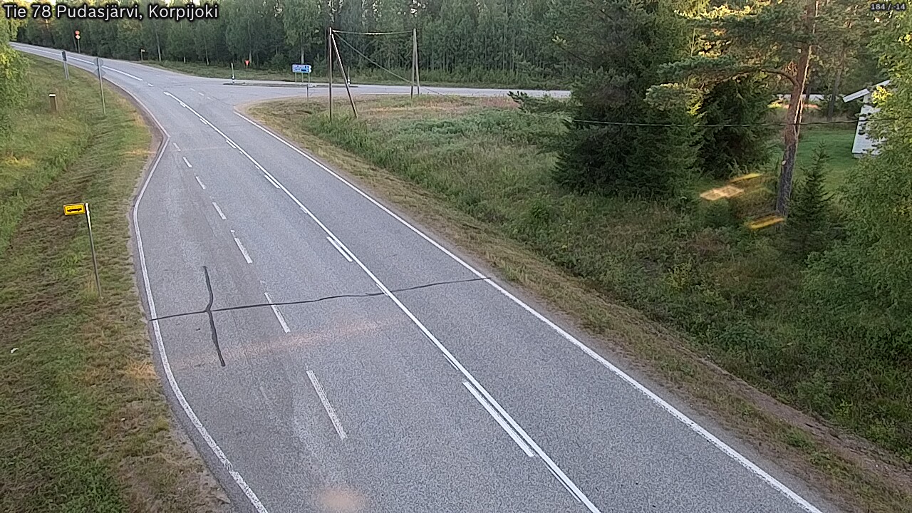 Weather Camera Image Road 78 Pudasjärvi, Korpijoki, Pudasjärvi, Pohjois-Pohjanmaa