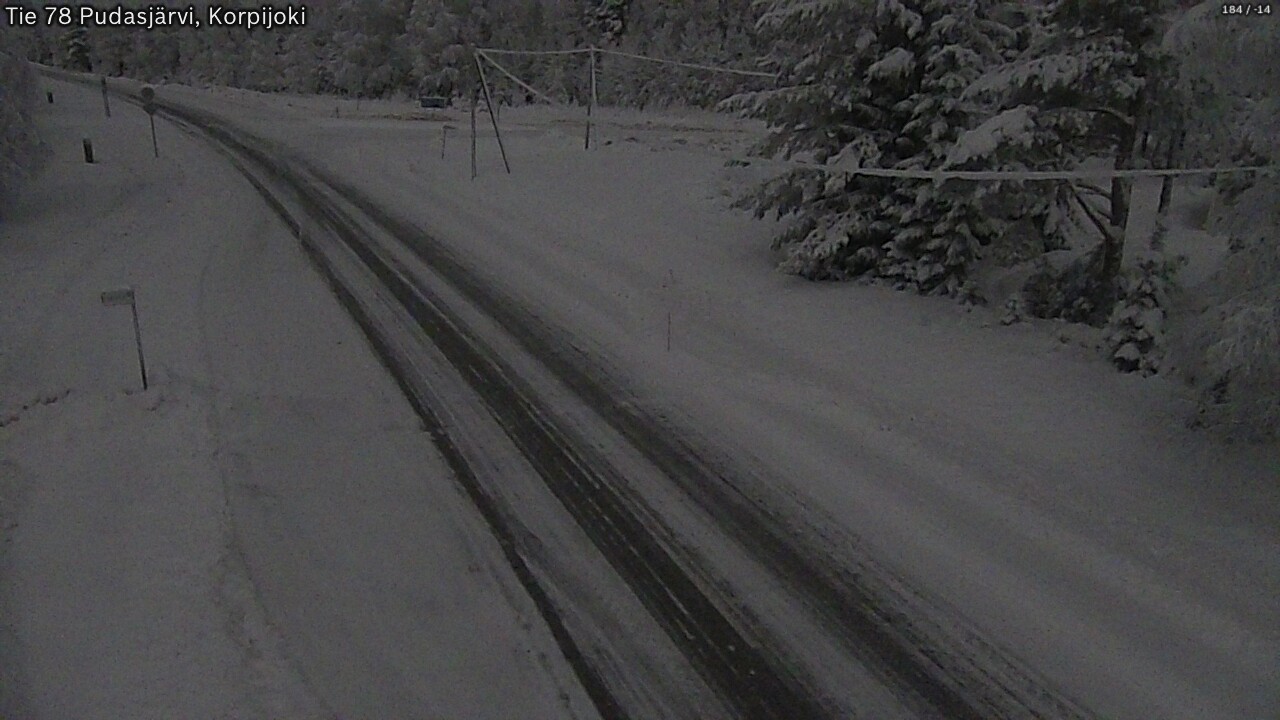 Kelikamerat Kuva Tie 78 Pudasjärvi, Korpijo, Pudasjärvi, Pohjois-Pohjanmaa