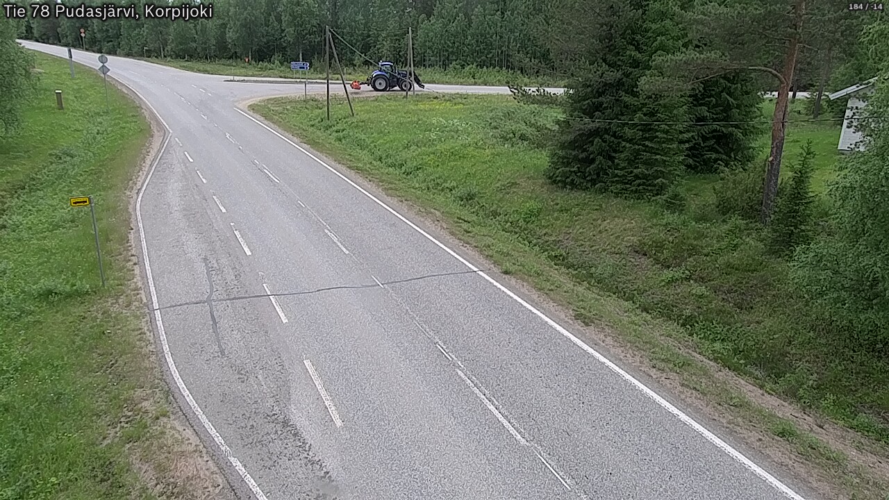 Weather Camera Image Road 78 Pudasjärvi, Korpijoki, Pudasjärvi, Pohjois-Pohjanmaa