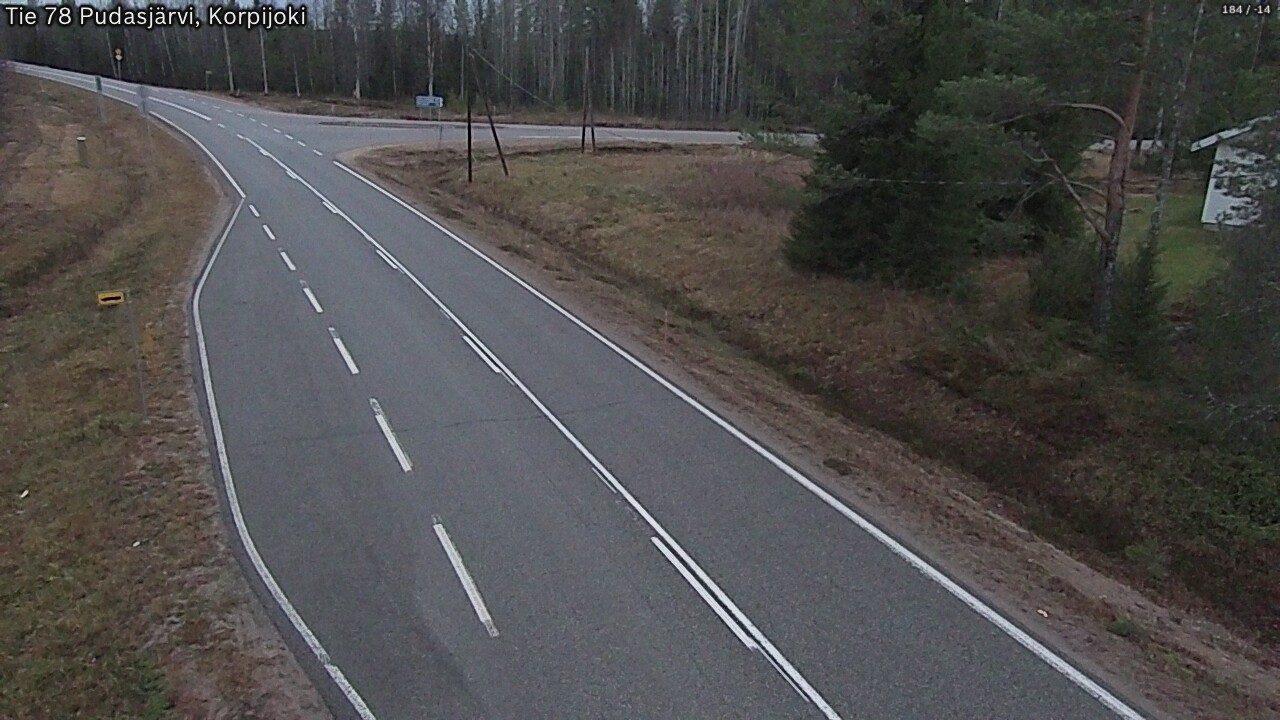 Kelikamerat Kuva Tie 78 Pudasjärvi, Korpijo, Pudasjärvi, Pohjois-Pohjanmaa