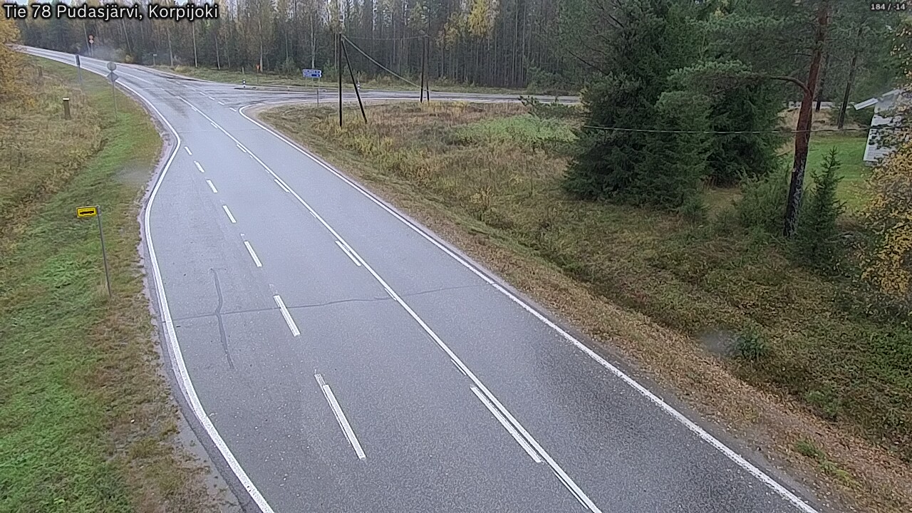 Weather Camera Image Road 78 Pudasjärvi, Korpijoki, Pudasjärvi, Pohjois-Pohjanmaa