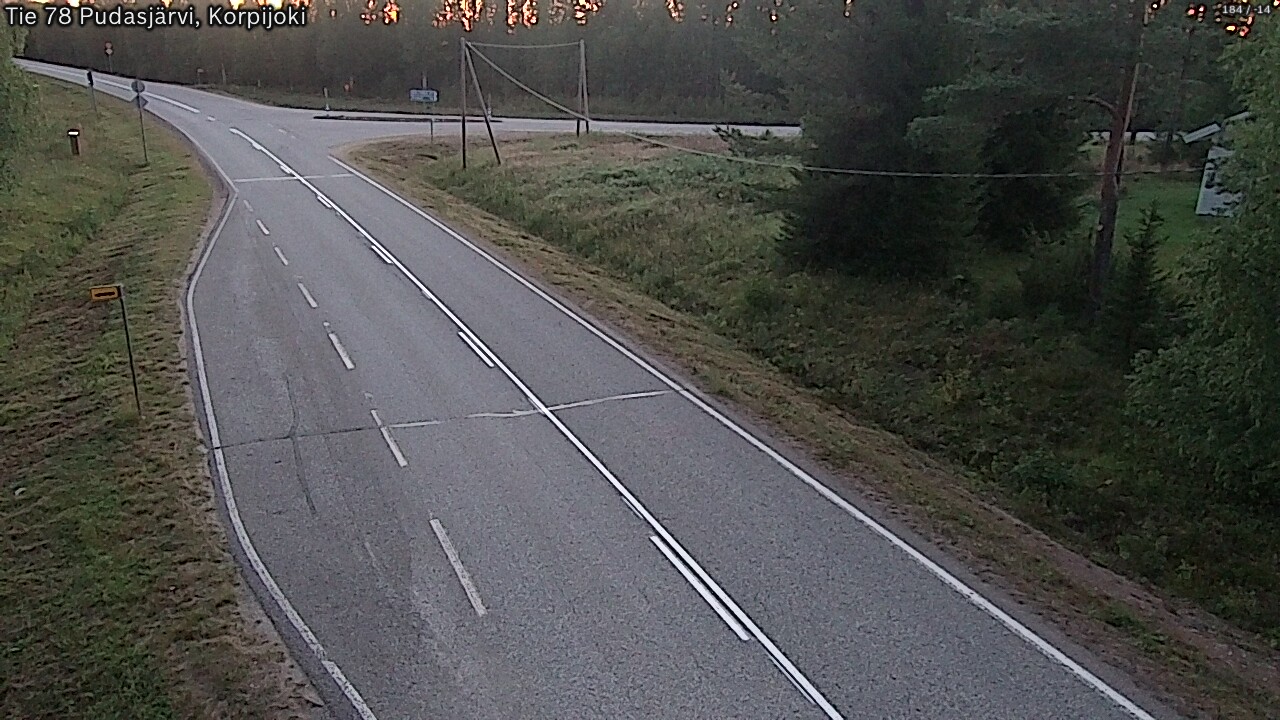 Kelikamerat Kuva Tie 78 Pudasjärvi, Korpijo, Pudasjärvi, Pohjois-Pohjanmaa
