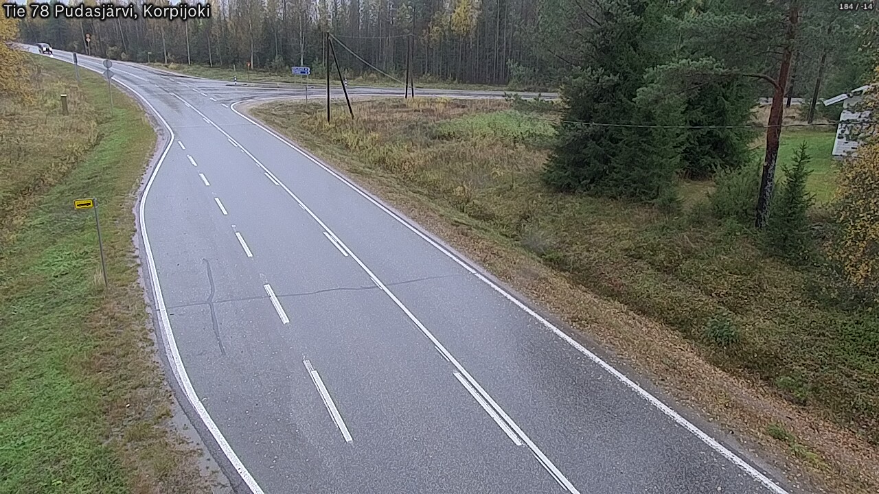 Weather Camera Image Road 78 Pudasjärvi, Korpijoki, Pudasjärvi, Pohjois-Pohjanmaa