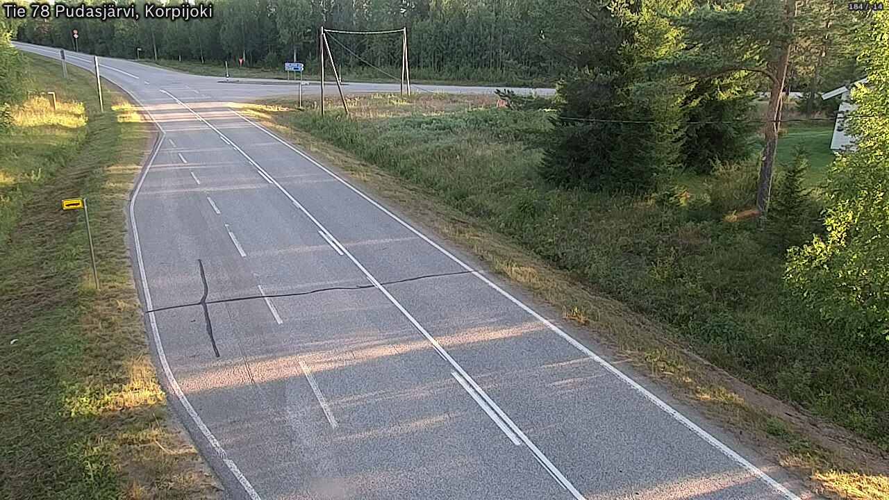 Weather Camera Image Road 78 Pudasjärvi, Korpijoki, Pudasjärvi, Pohjois-Pohjanmaa