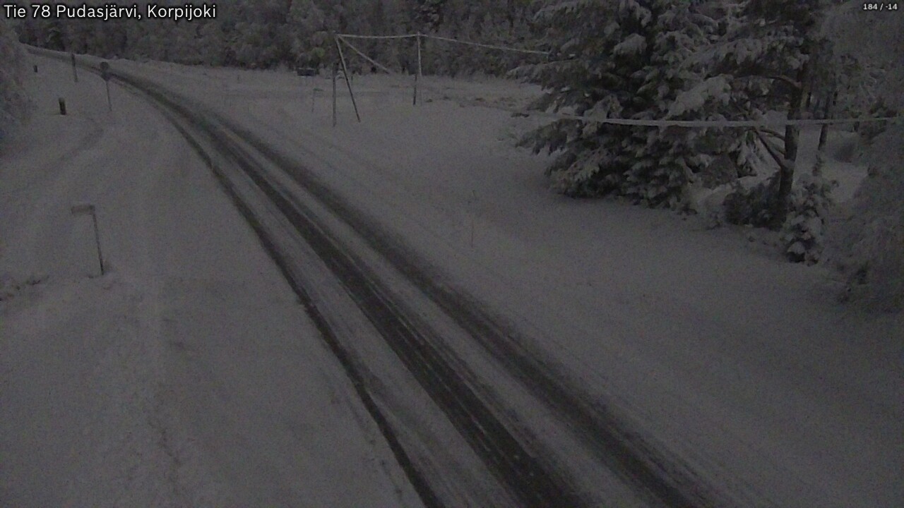 Kelikamerat Kuva Tie 78 Pudasjärvi, Korpijo, Pudasjärvi, Pohjois-Pohjanmaa