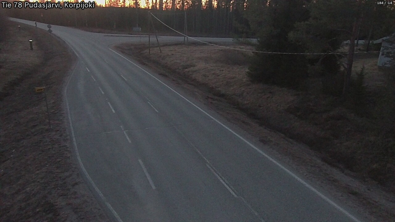 Kelikamerat Kuva Tie 78 Pudasjärvi, Korpijo, Pudasjärvi, Pohjois-Pohjanmaa