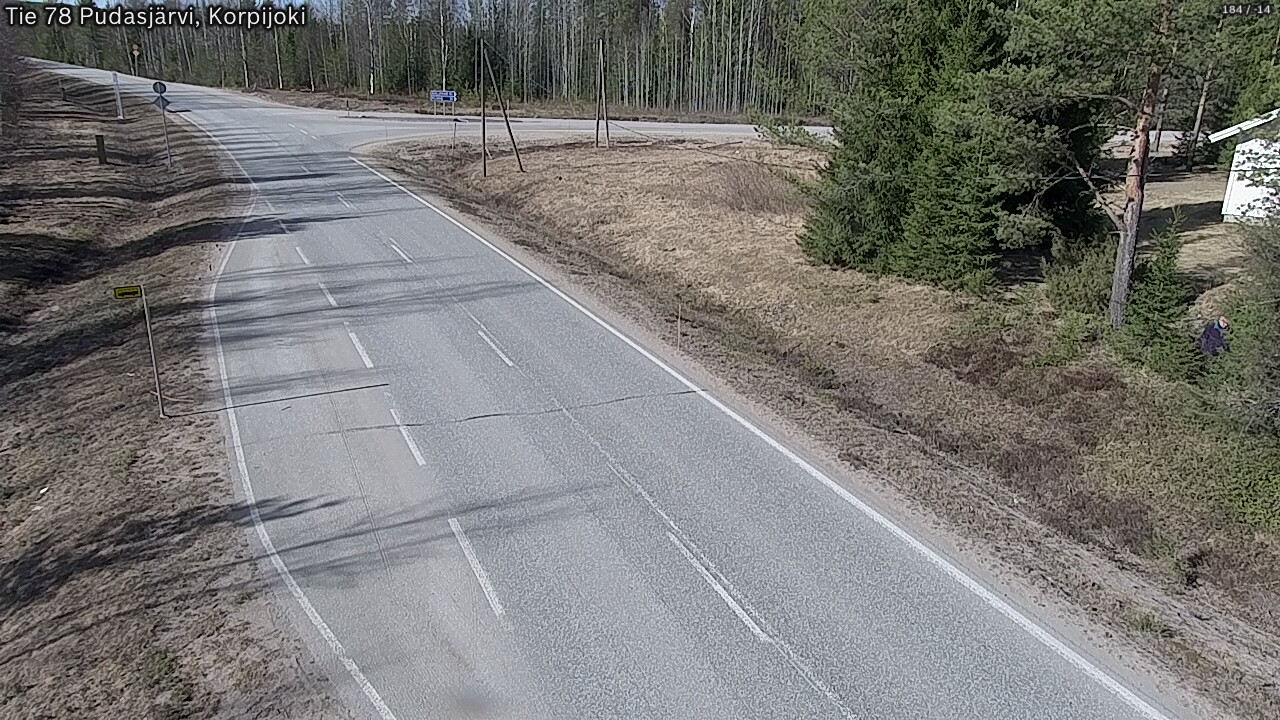 Kelikamerat Kuva Tie 78 Pudasjärvi, Korpijo, Pudasjärvi, Pohjois-Pohjanmaa