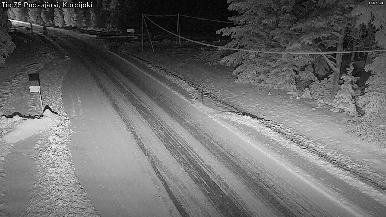 Kelikamerat Kuva Tie 78 Pudasjärvi, Korpijo, Pudasjärvi, Pohjois-Pohjanmaa