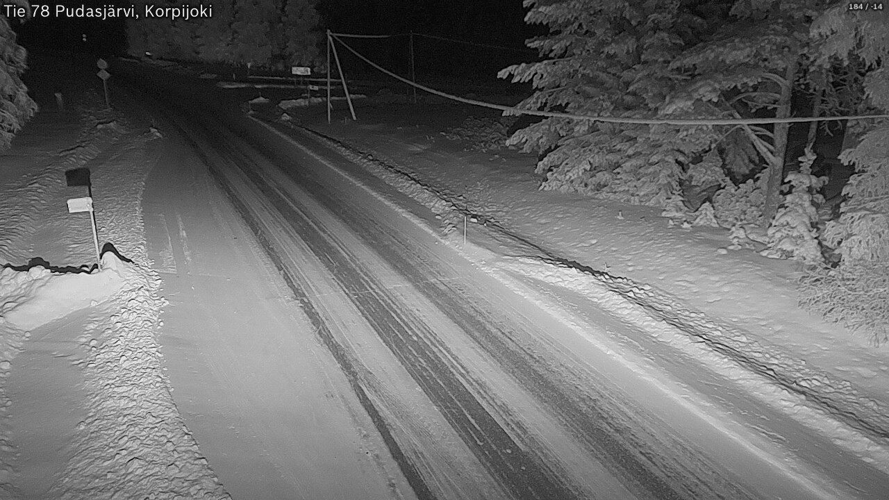 Kelikamerat Kuva Tie 78 Pudasjärvi, Korpijo, Pudasjärvi, Pohjois-Pohjanmaa