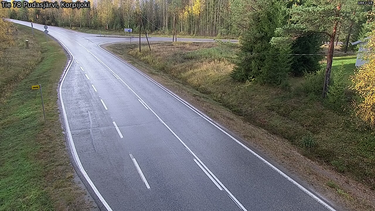 Weather Camera Image Road 78 Pudasjärvi, Korpijoki, Pudasjärvi, Pohjois-Pohjanmaa