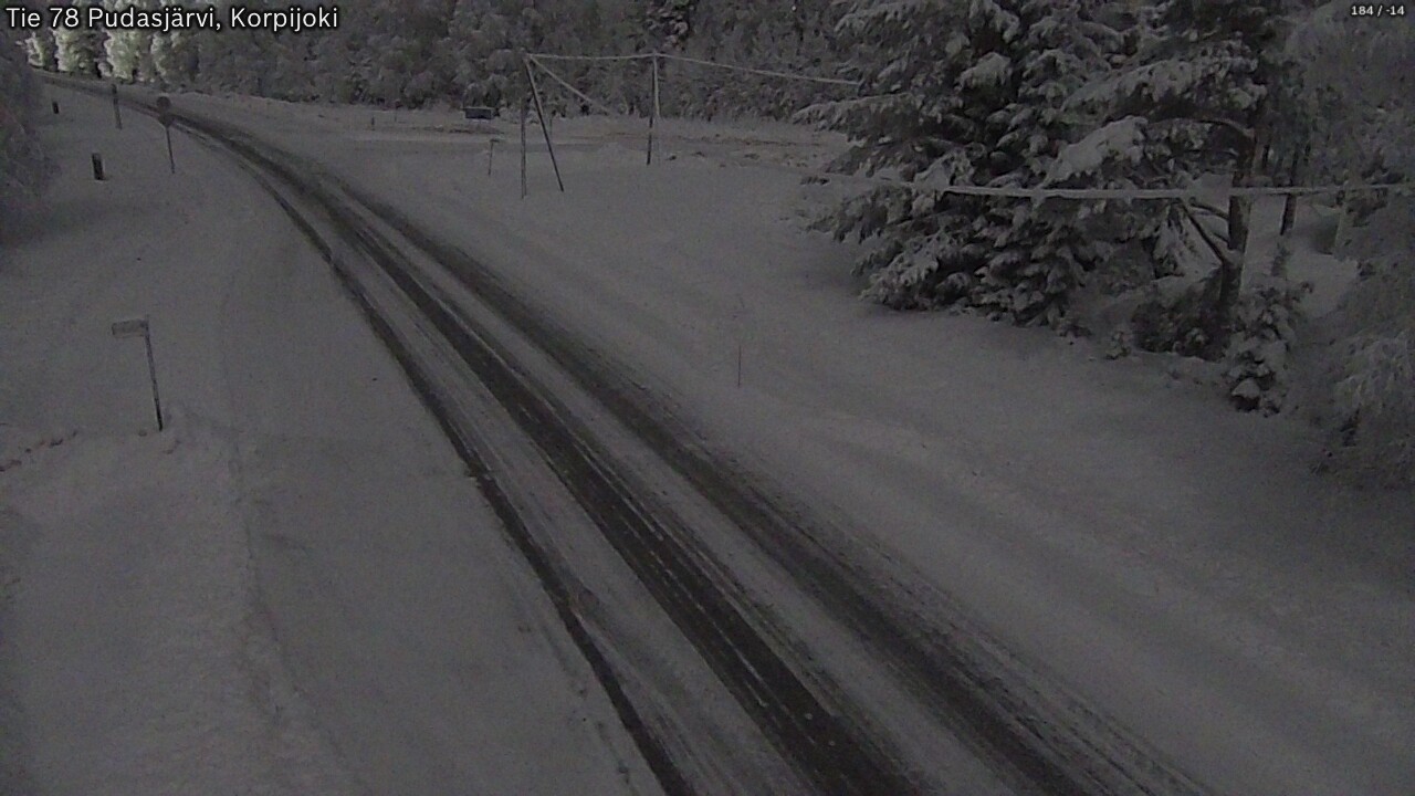 Kelikamerat Kuva Tie 78 Pudasjärvi, Korpijo, Pudasjärvi, Pohjois-Pohjanmaa