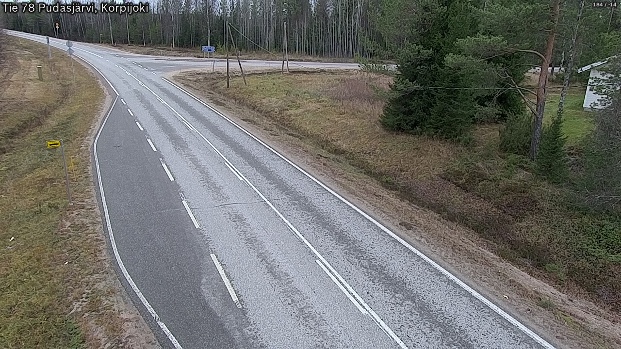 Kelikamerat Kuva Tie 78 Pudasjärvi, Korpijo, Pudasjärvi, Pohjois-Pohjanmaa