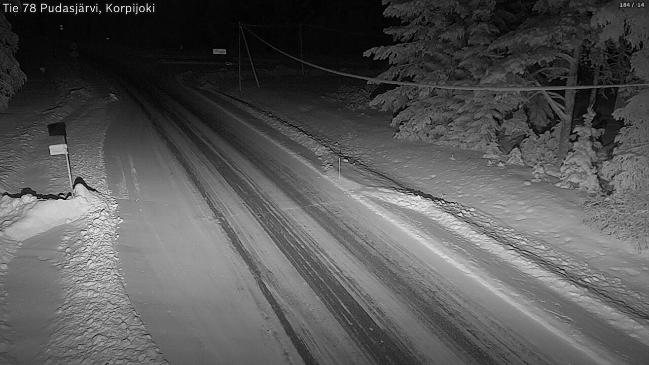 Kelikamerat Kuva Tie 78 Pudasjärvi, Korpijo, Pudasjärvi, Pohjois-Pohjanmaa