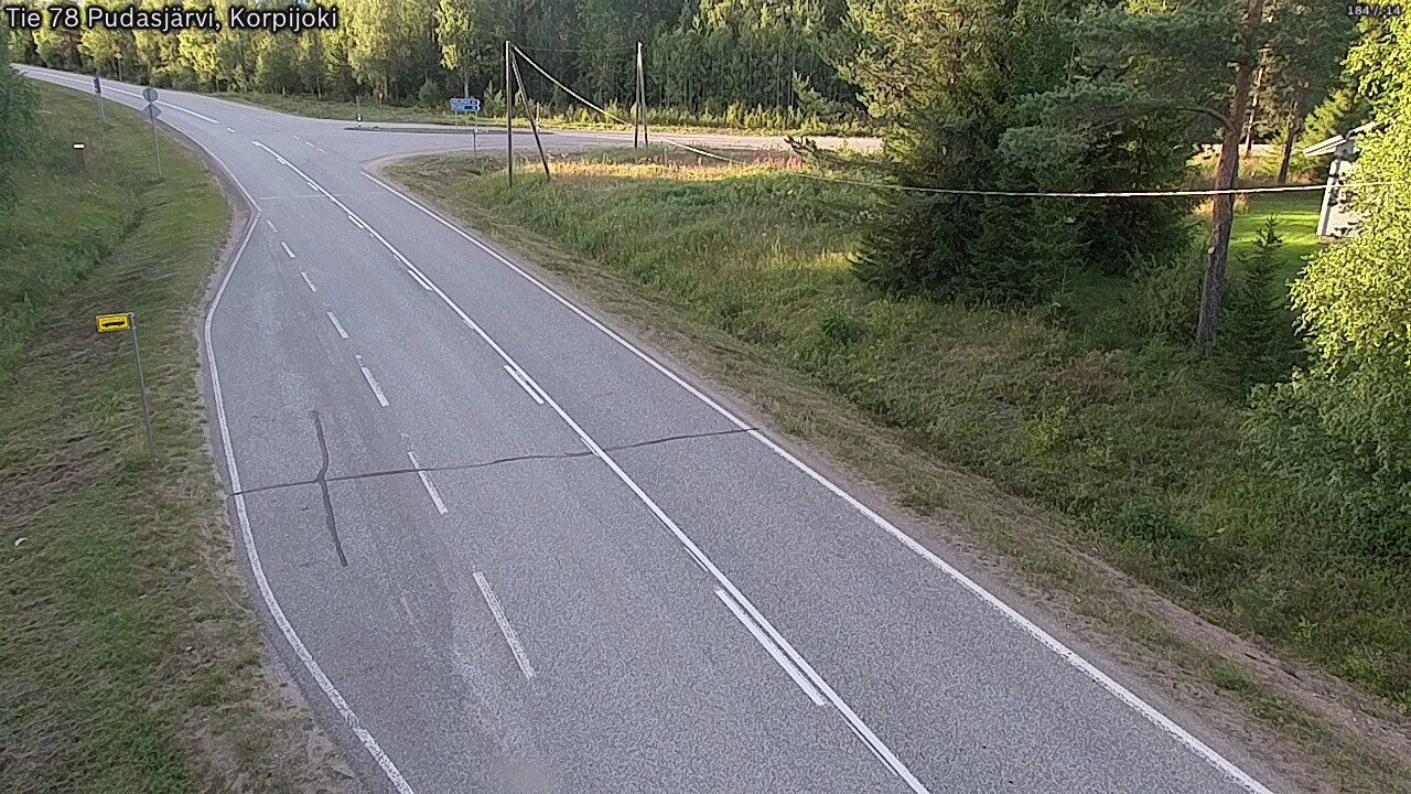 Kelikamerat Kuva Tie 78 Pudasjärvi, Korpijo, Pudasjärvi, Pohjois-Pohjanmaa