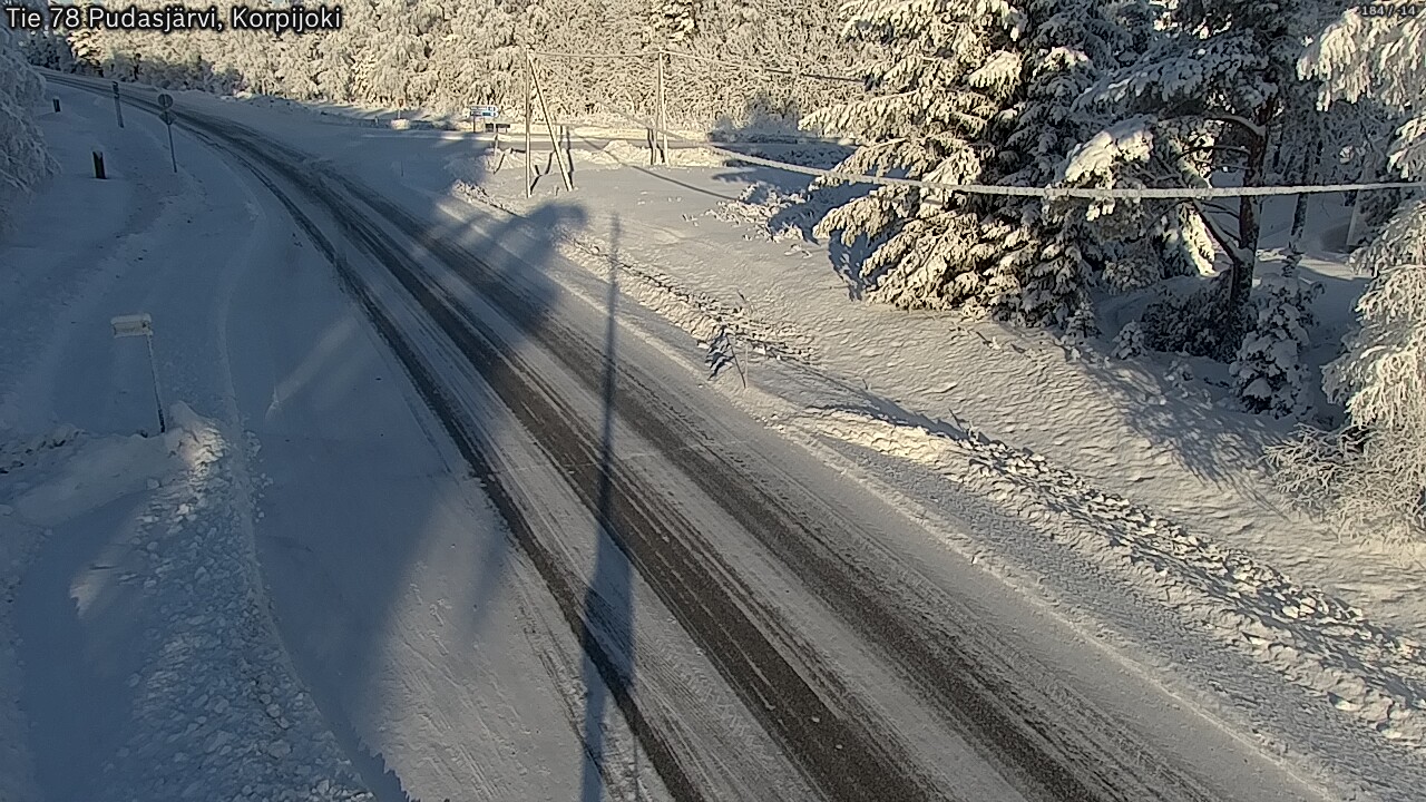 Weather Camera Image Road 78 Pudasjärvi, Korpijoki, Pudasjärvi, Pohjois-Pohjanmaa
