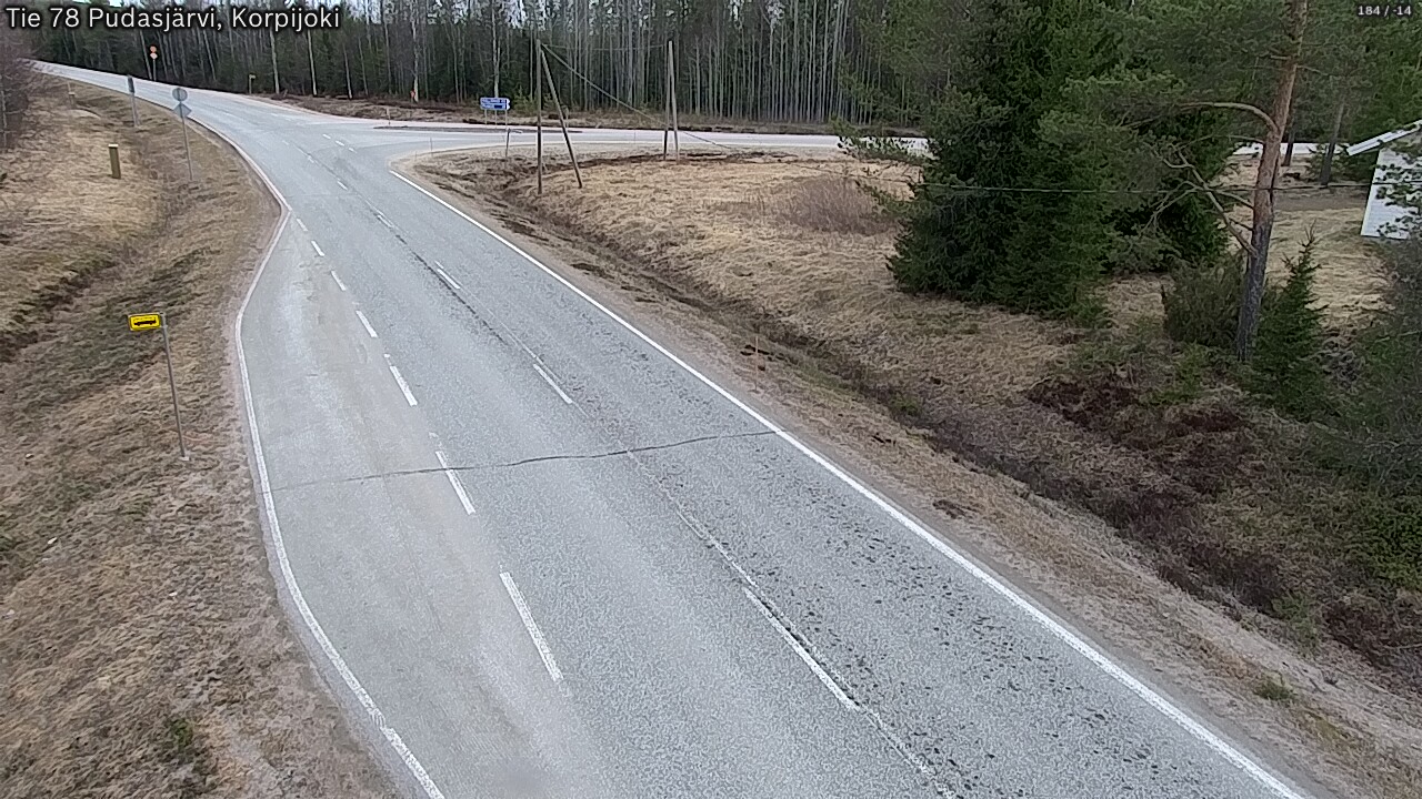 Kelikamerat Kuva Tie 78 Pudasjärvi, Korpijo, Pudasjärvi, Pohjois-Pohjanmaa