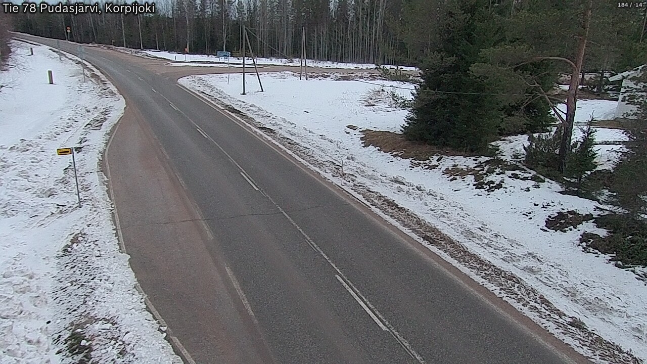 Kelikamerat Kuva Tie 78 Pudasjärvi, Korpijo, Pudasjärvi, Pohjois-Pohjanmaa