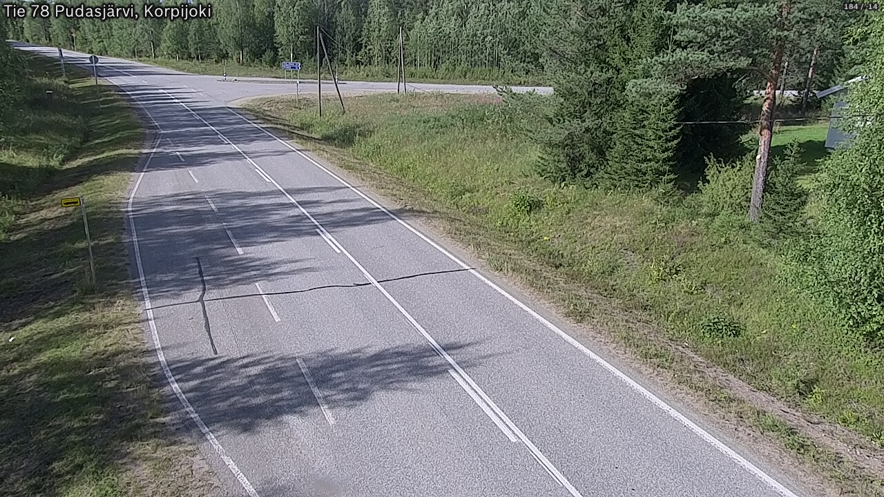 Kelikamerat Kuva Tie 78 Pudasjärvi, Korpijo, Pudasjärvi, Pohjois-Pohjanmaa