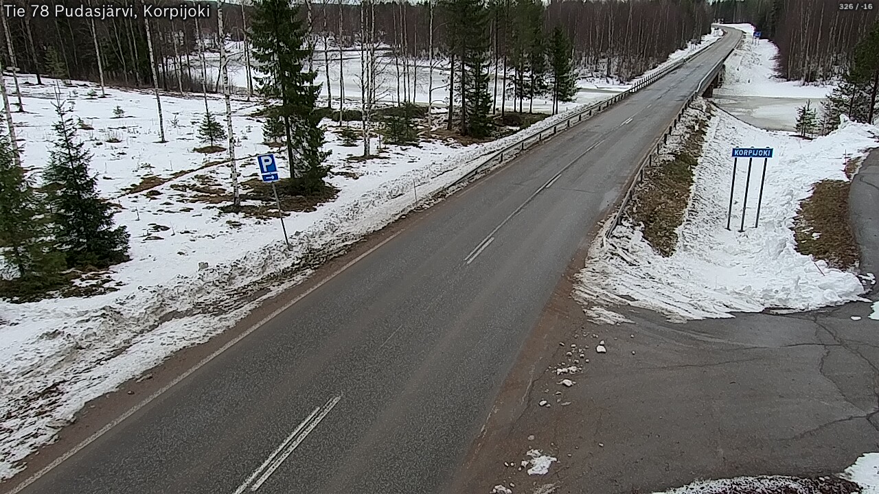 Kelikamerat Kuva Tie 78 Pudasjärvi, Korpijo, Pudasjärvi, Pohjois-Pohjanmaa