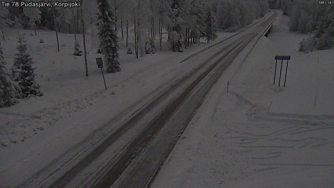 Kelikamerat Kuva Tie 78 Pudasjärvi, Korpijo, Pudasjärvi, Pohjois-Pohjanmaa