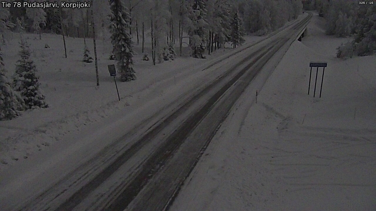 Kelikamerat Kuva Tie 78 Pudasjärvi, Korpijo, Pudasjärvi, Pohjois-Pohjanmaa
