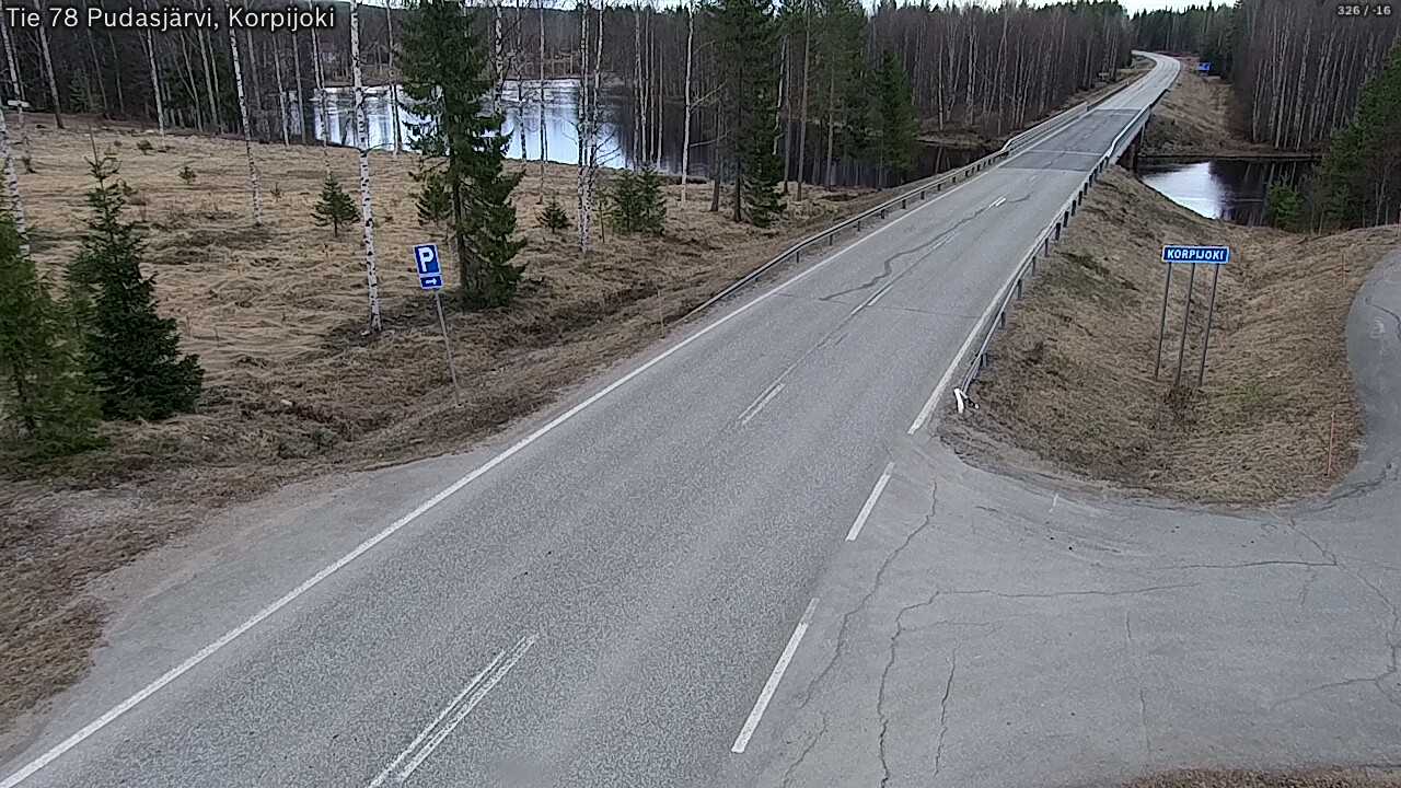 Weather Camera Image Väg 78 Pudasjärvi, Korpijoki, Pudasjärvi, Pohjois-Pohjanmaa