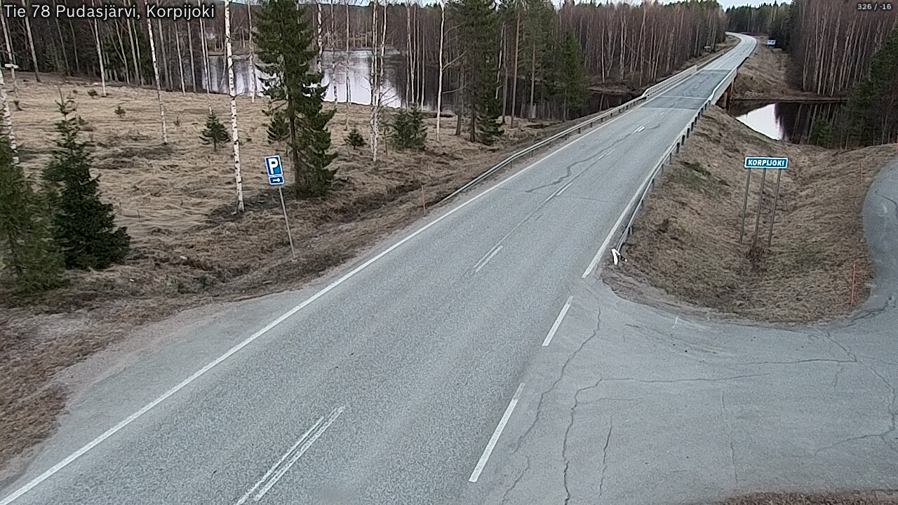 Kelikamerat Kuva Tie 78 Pudasjärvi, Korpijo, Pudasjärvi, Pohjois-Pohjanmaa