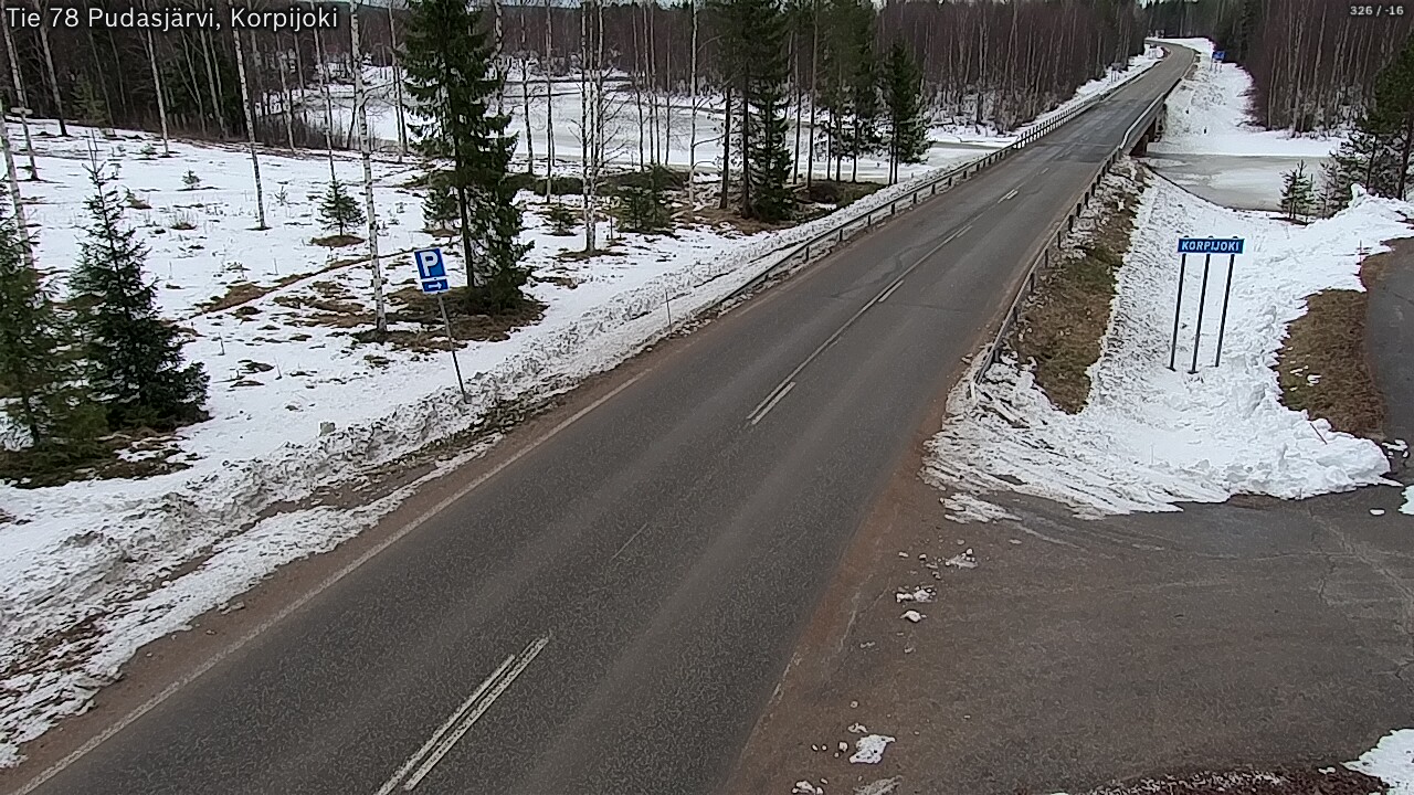 Kelikamerat Kuva Tie 78 Pudasjärvi, Korpijo, Pudasjärvi, Pohjois-Pohjanmaa