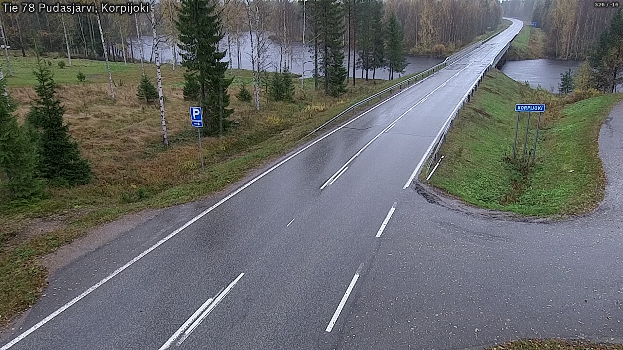 Weather Camera Image Väg 78 Pudasjärvi, Korpijoki, Pudasjärvi, Pohjois-Pohjanmaa