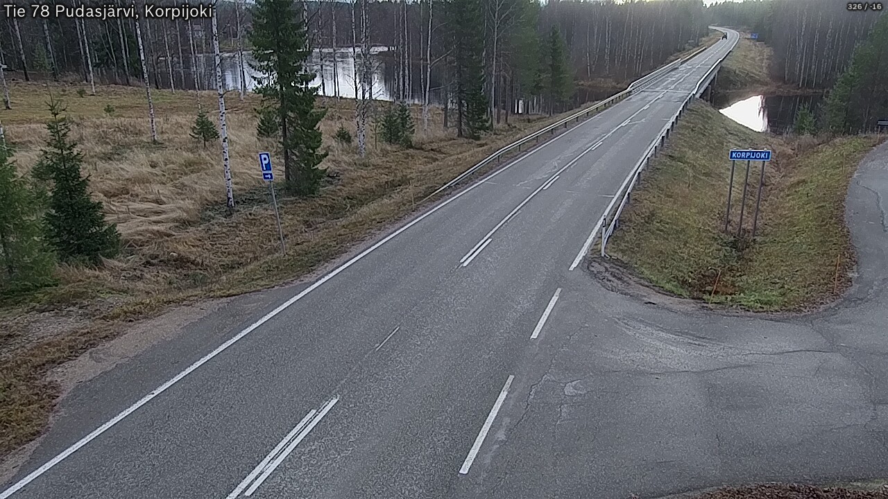 Kelikamerat Kuva Tie 78 Pudasjärvi, Korpijo, Pudasjärvi, Pohjois-Pohjanmaa