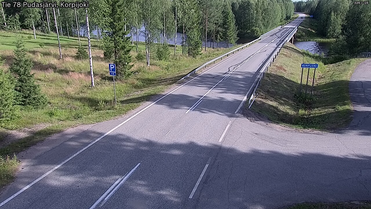 Weather Camera Image Road 78 Pudasjärvi, Korpijoki, Pudasjärvi, Pohjois-Pohjanmaa