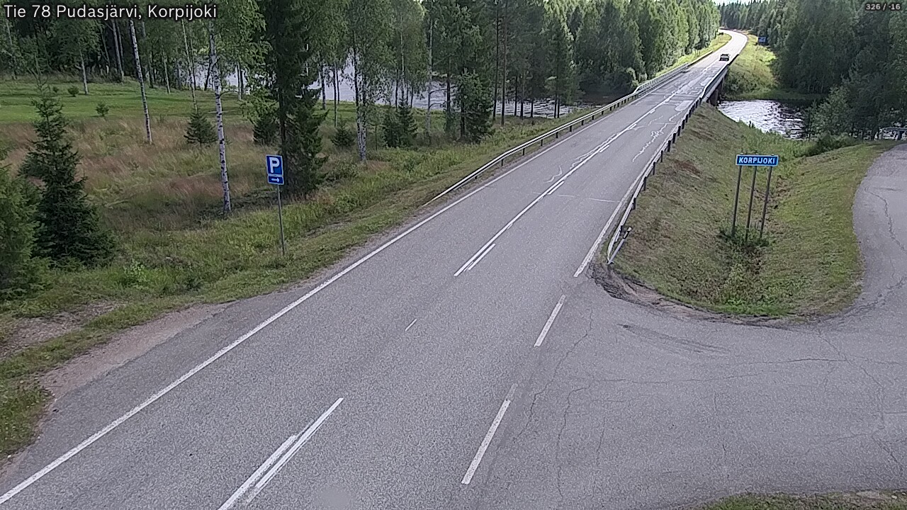 Weather Camera Image Väg 78 Pudasjärvi, Korpijoki, Pudasjärvi, Pohjois-Pohjanmaa
