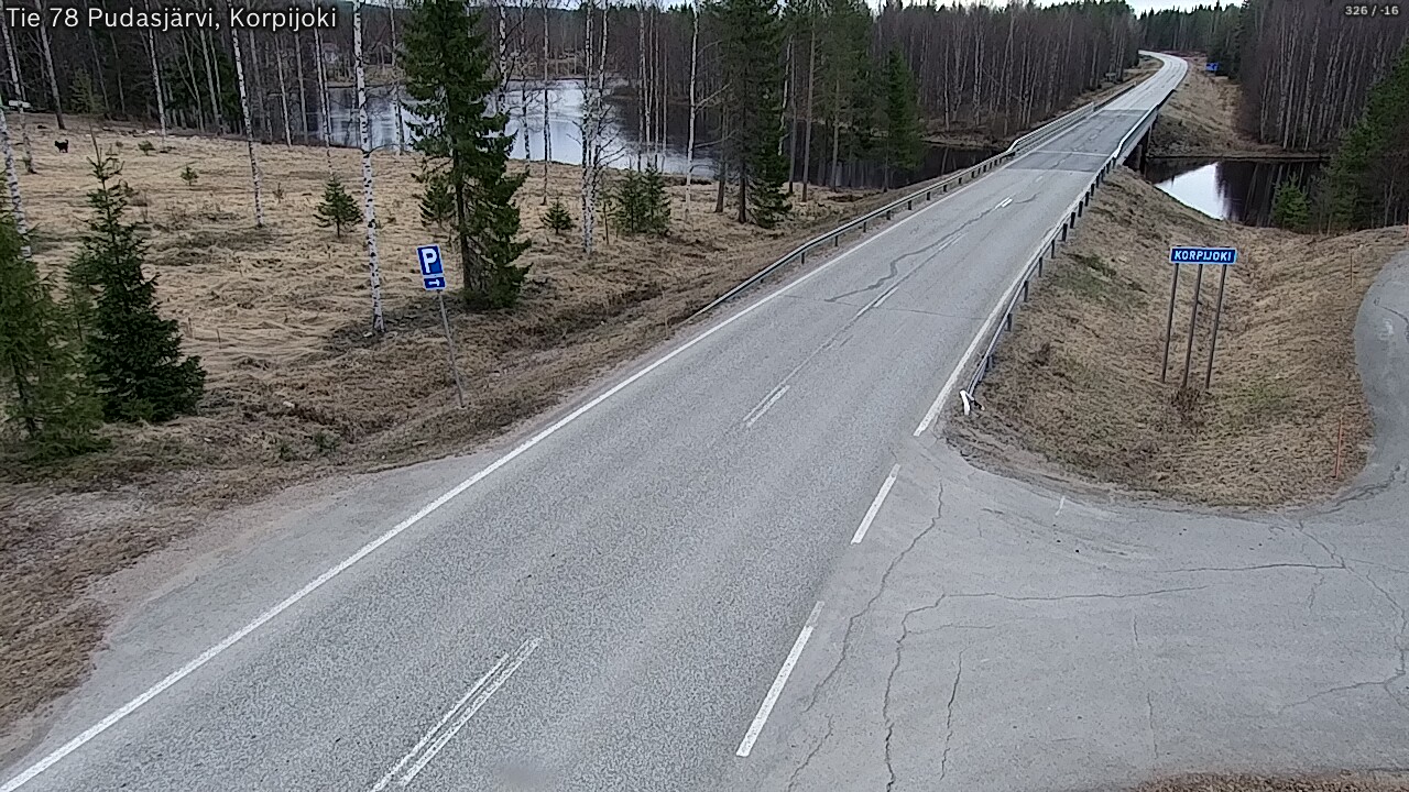 Weather Camera Image Road 78 Pudasjärvi, Korpijoki, Pudasjärvi, Pohjois-Pohjanmaa